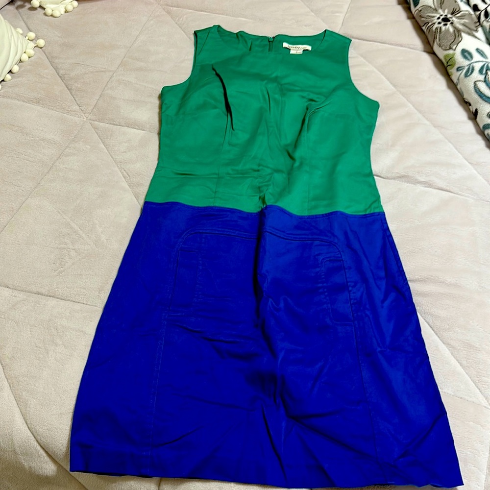 Laundry by design green and blue dress